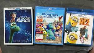 lot 386 image: Disney Pixar Animation Blu-ray Collection - 3 Movies