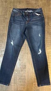lot 410 image: Dark Blue Distressed 1822 Skinny Jeans Size 1231