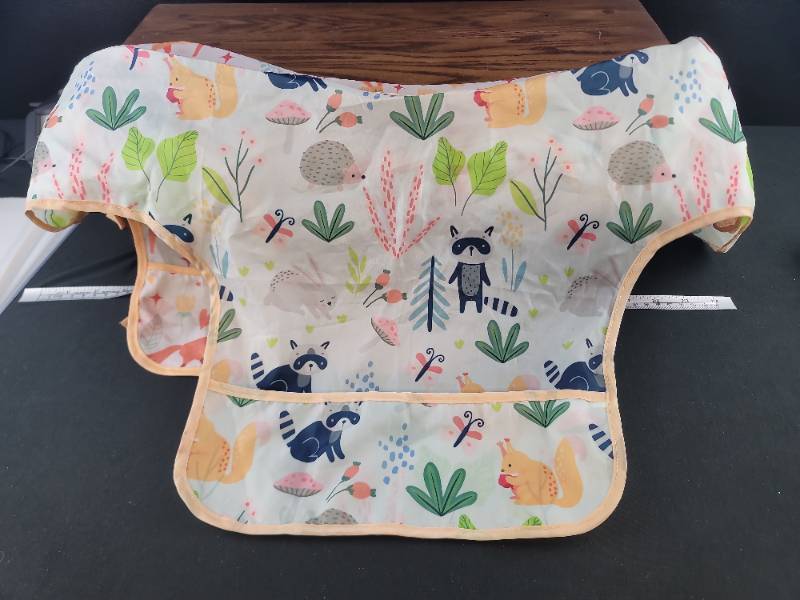 lot 2962 image: Woodland Animal Print Baby smock Set