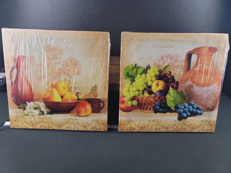 lot 2985 image: French Still Life Canvas Wall Art