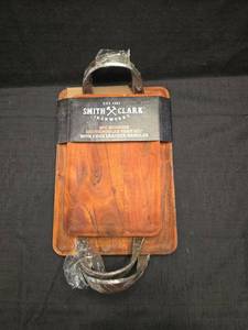 Smith Clark Ironworks 2PC Wooden Serving Tray Set