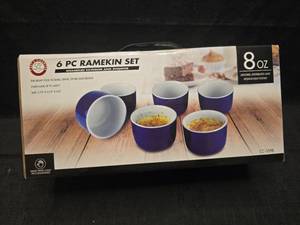 lot 2066 image: Chefs Counter Blue 6-Piece Ramekin Set