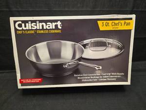 lot 2068 image: Cuisinart Chefs Classic 3Qt Stainless Steel Chefs Pan with Cover