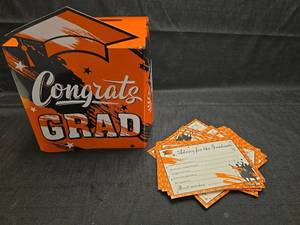 lot 2070 image: Congrats Grad Advice Cards Set - Orange Star Design