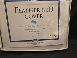 lot 2076 image: United Feather & Down King Size Featherbed Cover