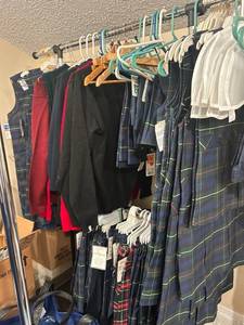 lot 28 image: Becky Thatcher School Uniform Collection Jumpers, skirts , cardigans, vests. Mixed sized Lot takes all pictured all new with tags