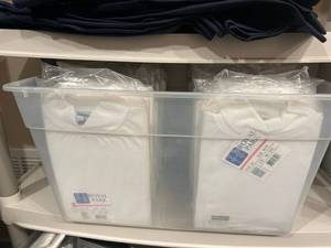 lot 29 image: Royal Park White School Uniform Polos- mixed sizes, lot takes all