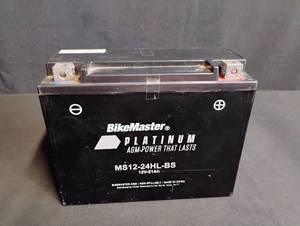 lot 1761 image: BikeMaster Platinum MS12-24HL-BS Motorcycle Battery