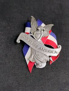 lot 1769 image: God Bless America Eagle Pin