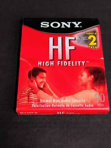 lot 1835 image: Sony HF 90-Minute Blank Audio Cassettes 2-Pack