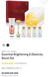 $3000!! PR DIR  PARIS Essential Brightening & Elasticity Boost Set