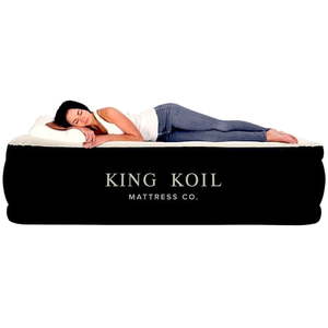 lot 1429 image: King Koil Luxury Twin Air Mattress with Built in Pump  20 Double High Twin Size Premium Airbed  Inflatable Blow Up Mattress  Waterproof