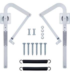 lot 1435 image: 55-2 Attic Ladder Hinge Arms with High-Tension Springs -Suitable for Werner Attic Ladders Manufactured After 2010, Compatible with Werner WU2210, W2208, W2210 Models - Durable Steel Construction