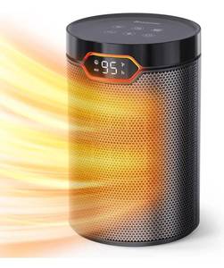 lot 1465 image: BREEZOME Space Heater, Portable Electric Heaters for Indoor Use with Thermostat & 24H Timer, 1500W PTC Ceramic Quiet Fast Heating Desk Heater, Safety Room Heaters for Home Bedroom Office