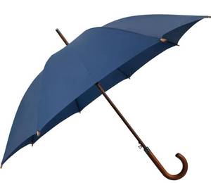 lot 1482 image: SoulRain 48 Large Umbrella Windproof Stick Umbrellas for Rain, Automatic Open, Vintage Cane Navy Blue big Umbrella with Classic Wooden Handle,Open for 2 Persons adult,for Women &amp Men(Navy Blue)