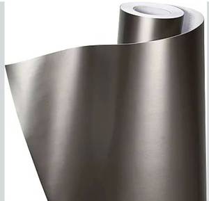 lot 1497 image: VViViD Premium Charcoal Grey Satin Semi-Gloss Adhesive Vinyl Wrap Roll (3ft by 5ft)