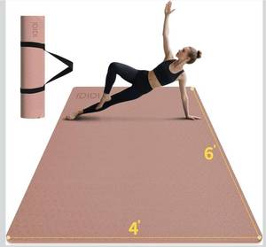lot 1544 image: Large Yoga Mat (6x 4) - Extra Long and Wide Workout Mat for Men and Women,Non-Slip POE 0.320.4 Thick Fitness Mat, Eco-Friendly, Thick Wide Exercise Mat for Home Workouts,Ideal for Yoga and Pilates.