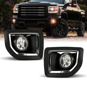 lot 1547 image: OKSIWA Halogen Fog Lights for 2015 - 2019 GMC Sierra 2500HD 3500HD, Plug &amp Play Fog Light Assembly Replacement, IP67 Waterproof, Improved Visibility in Rain &amp Fog (No Wiring Harness)