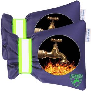 lot 1607 image: 2Pack Outdoor Faucet Covers for Winter - Pro 6.7W x 8.3H Outdoor Water Faucet Covers Socks for Winter Freeze Protection Pipe Insulation Reusable Waterproof Insulated Spigot backflow Cover,Blue
