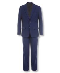 lot 1610 image: Calvin Klein Boys 2-piece Formal Suit Set, Includes Single Breasted Jacket & Straight Leg Dress Pants With Belt Loops & Functional Pockets, Infinity Blue, 10 Husky