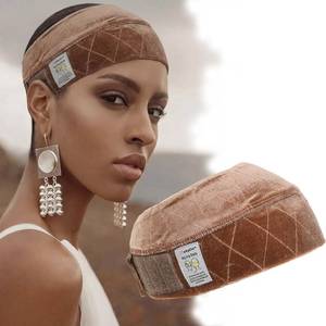 lot 1614 image: Mekylio Widen Wigs Band,Velvet Wig Grip Band Non Slip,Adjustable Fasten Wigs Grip Caps for Women to Keep Wig From Moving and Comfort (CARAMEL)
