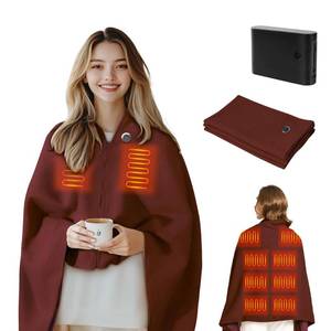 lot 1617 image: Heated Blanket Battery Operated Cordless Portable Heated Shawl,61 x 31 Electric Throw Blanket with 3 Fast Heating Levels,with Rechargeable Power Bank, Winter Gift for Women