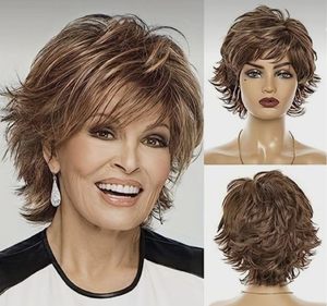 lot 1620 image: ZWYLWGBCVJ Pixie Cut Wigs for Black Women White Women Short Synthetic Wig for Fashionable(Light Brown)