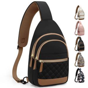 lot 1644 image: Capolo Sling Bag for Women Men Waterproof Crossbody Bags for Women Trendy Casual Fanny Pack with Convertible Shoulder Strap Chest Bag for Travel Hiking(Black, Medium)