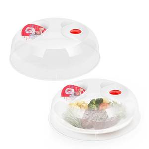 lot 1653 image: Flexzion 11.5 Inch Microwave Splatter Cover - BPA-Free Anti-Splatter Microwave Cover with Adjustable Steam Vent, Dishwasher Safe, Transparent Plastic Food Covers for Microwave Cooking