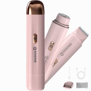 lot 1668 image: Bikini Trimmer for Women, Waterproof Electric Bikini Shaver Cordless Recharge Razors for Women for Leg Bikini Area Face Armpit & Body Trimming, Ideal Gifts for Ladies - Pink