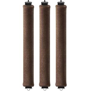 lot 1675 image: Overnight Blowout Rods  Heatless Curls Rollers Hair Curlers to Sleep In Foam Rolls Velvet Satin Long Short Curling Blow Out Look No Heat Dry Thin Thick Tools Set Soft by VISOFO (Brown, Set of 3)