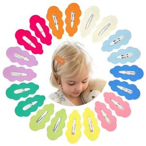 lot 1691 image: EleMirsa 40pcs Candy Colored Snap Hair Clips for Little Girl Non Slip Barrettes Hair Accessories for Baby Girl Teens Toddler Kids