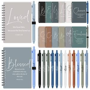 lot 1699 image: Kosiz 48 Sets Easter Christian Gifts Bulk Inspirational Prayer Journals with Pens A6 Spiral Bible Notebook Religious Gift for Mother Day Women Men Church Members Bible Study Groups (Boho Color)