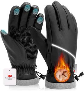 lot 1709 image: AOPREL Winter Gloves Men Women Waterproof Warm Ski Gloves for Cold Weather Windproof Snow Touch Screen Gloves for Running Cycling Outdoor Work & Sports S