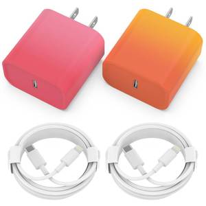 lot 1768 image: iPhone Charger Fast Charging, 2 Pack 20W USB C Wall Charger Block with 2 Pack MFi Certified 6FT Type C to Lightning Cables for iPhone 14 13 12 11 Pro Max XR XS X, iPad,AirPods Pro Colorful-4
