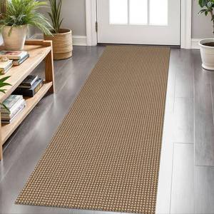 lot 1784 image: KOZYFLY Boho Runners for Hallways 2x6 ft Washable Kitchen Runner Non Slip Rubber Backed Hall Runners Cotton Entryway Runner Rugs Floor Carpet for Indoor Backdoor Bedroom Kitchen, TanOrangeBrown
