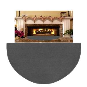 lot 1791 image: 63x37 Extra Large Half Round Fireproof Fireplace Mat Hearth Area Rug - Fire Retardant Fiberglass Carpet - Fire Flame Resistant Floor Covering Protection Pad Non-Slip Floor Protector