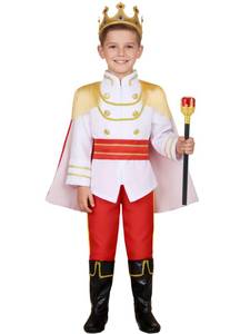 lot 1800 image: Nuehoryu Prince Charming Costume for Kids Boys Royal Prince King Dress Up (Red, 7-8 Years)