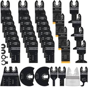 lot 1834 image: Bionso 40 PCS Oscillating Saw Blades, Premium Multitool Kit for Wood Metal Plastics, Tool Blades Fit Dewalt Worx Rockwell Wen Milwaukee Makita Ryobi Bosch Fein Porter Genesis Black