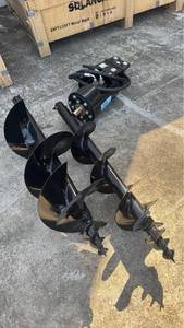 lot 31016 image: Heavy Duty Hydraulic Auger Drive with 2 Bits