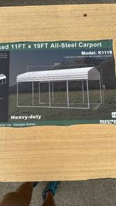 lot 32015 image: KJ  11 ft x 19 ft, Heavy-Duty All-Steel Carport  K1119