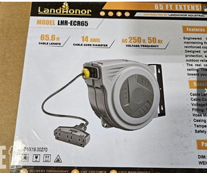 lot 34060 image: Landhonor  65 ft Extension Cord Reel  LHR-ECR65