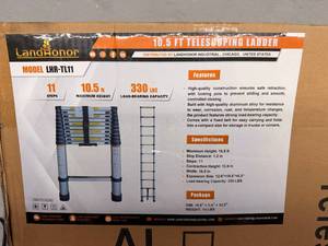 lot 34063 image: Landhonor  10.5 ft Telescoping Ladder  LHR-TL11