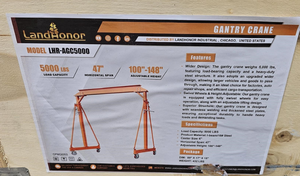 lot 34078 image: Land Honor 5,000 lbs Gantry Crane  LHR-AGC5000