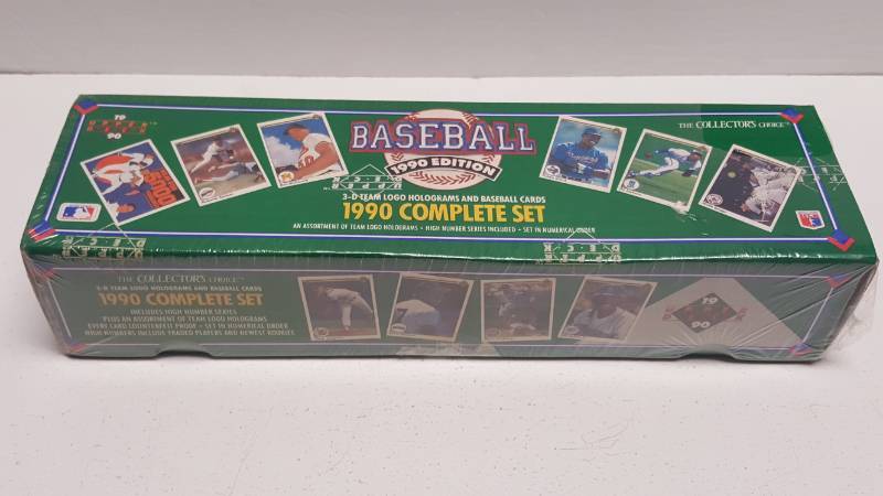 lot 1282 image: 1990 Upper Deck Complete 800 Card Factory Sealed Set w MLB Hologram Stickers Unopened