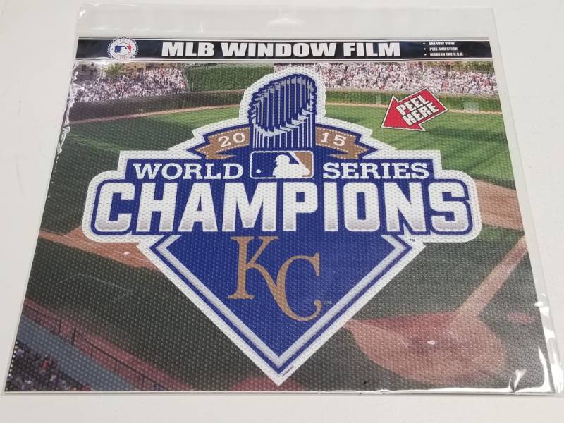 lot 1289 image: 2015 Kansas City Royals World Series Champions Med Size Window Film Decal New