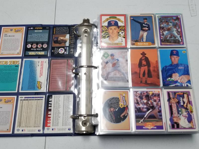 lot 1219 image: Nolan Ryan Super Collector Binder Lot of 650 Baseball Cards w Serial Numbered & Inserts 1980-2005