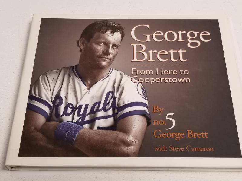 lot 1237 image: George Brett Autographed Book Here to Cooperstown  HOF w COA