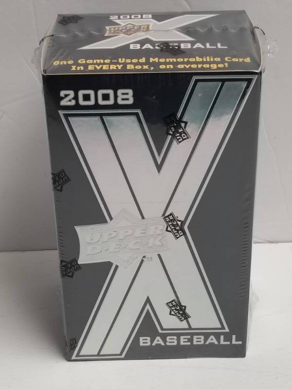 lot 1251 image: 2008 Upper Deck X Baseball Cards Wax Box 10 Packs Total New