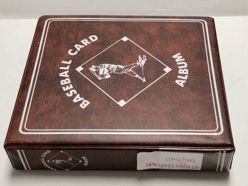 lot 1265 image: 1991 Topps Stadium Club Complete Baseball Card Set in Pages w Binder Series 1 & 2